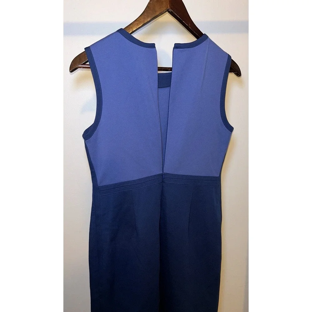 Lands' End Dress Blue Sleeveless Pointe Sheath Round Neck Size 6p - Picture 4 of 13